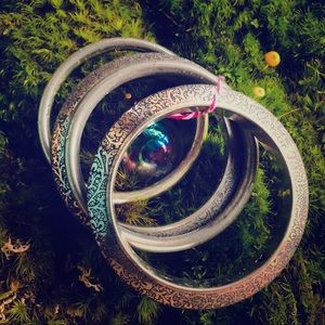 Silver Boho Bangle Bracelets